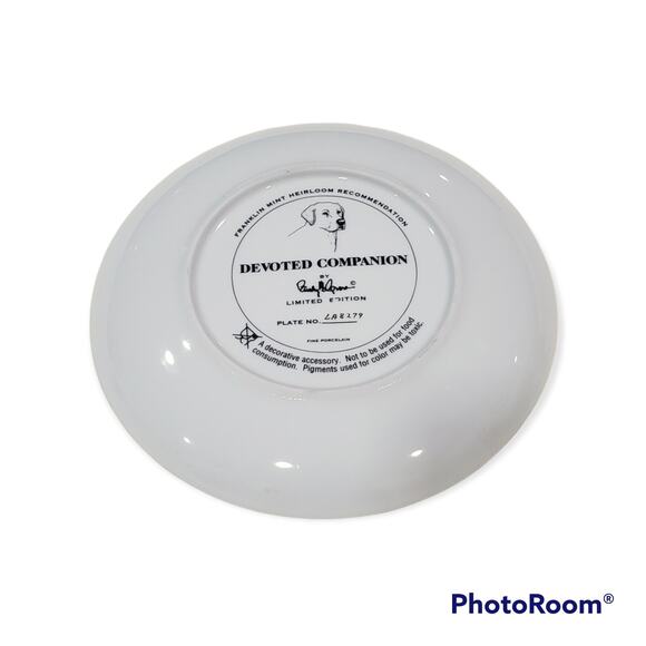 Franklin Mint DEVOTED COMPANION Labrador Dog Collector Plate by Randy McGovern - Picture 3 of 5
